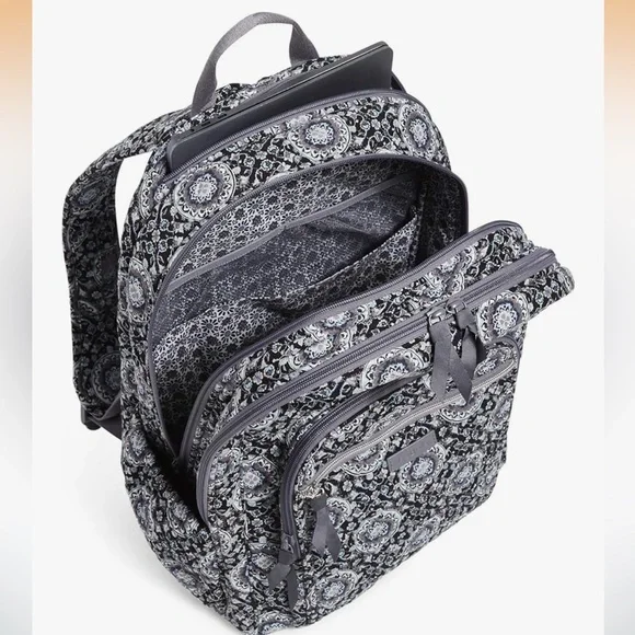 Vera Bradley Women's Cotton XL Campus Backpack in Dreamer Paisley - Picture 8 of 10
